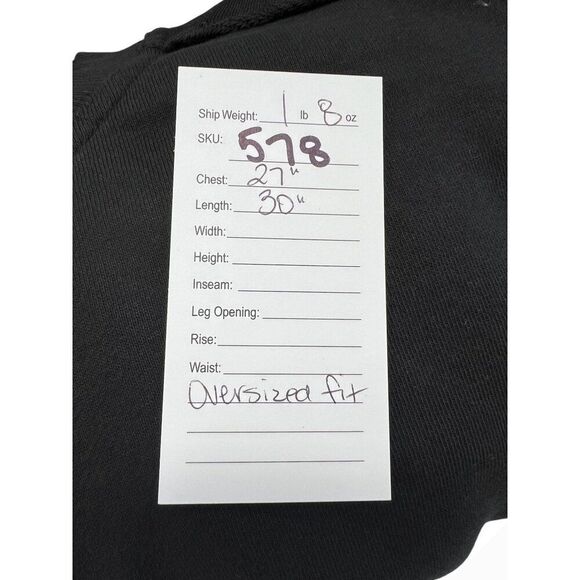 Free People NWT Eleanor Two Tone Oversized Sweatshirt Dress Black and White Sz S - Picture 10 of 10